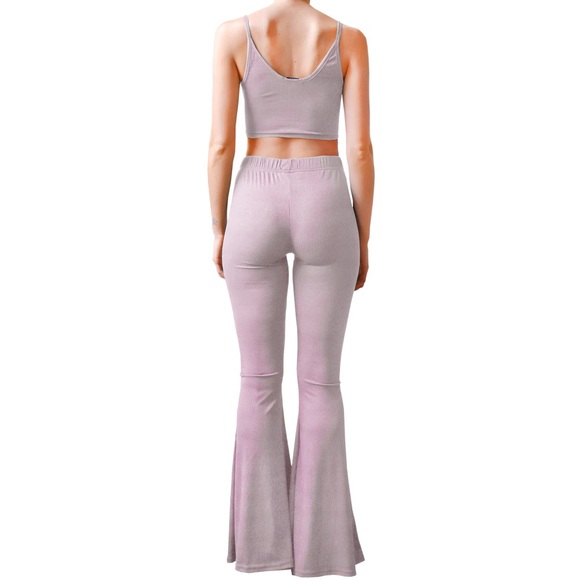 Ribbed loungewear set - mauve purple - Picture 5 of 6